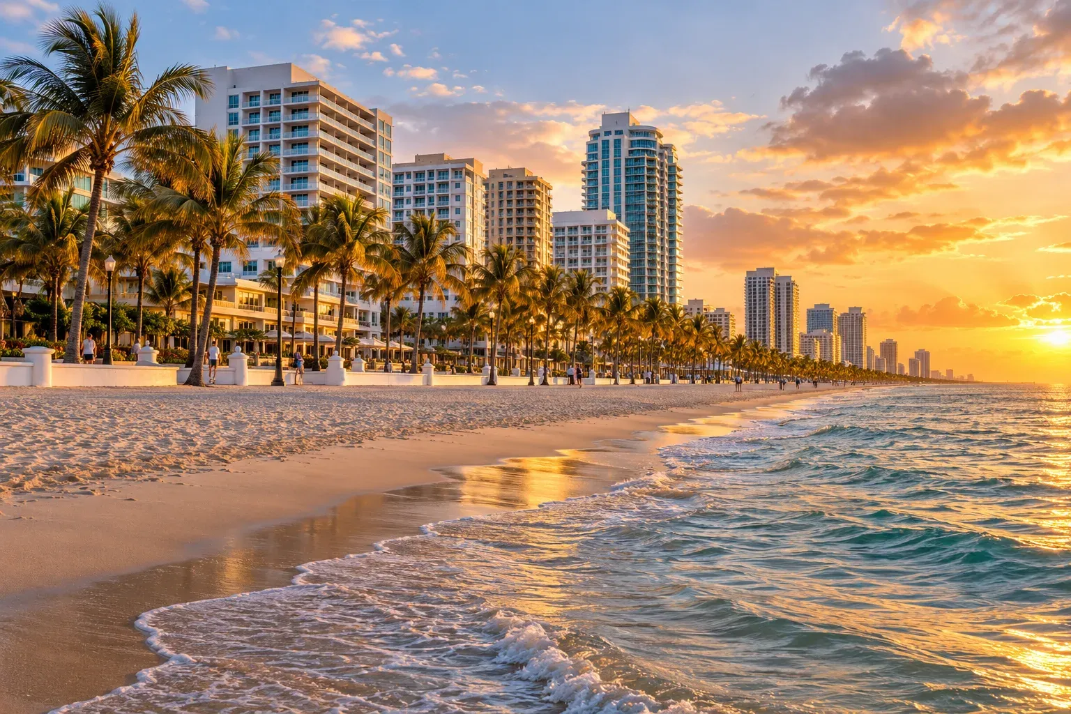 Fort Lauderdale beachfront skyline representing party rental service coverage in Broward County, Florida