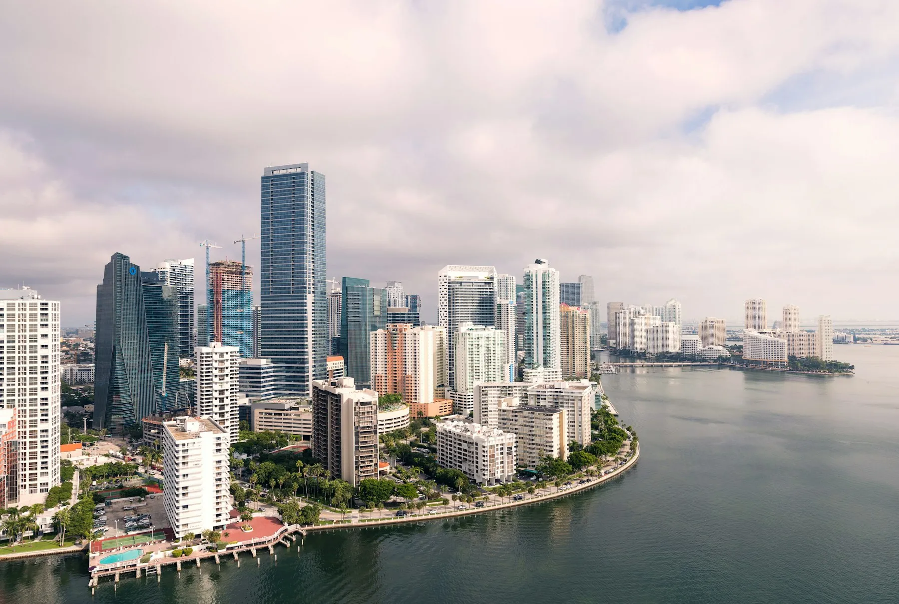 Miami skyline and Biscayne Bay view representing karaoke and photo booth service coverage in Miami-Dade County, Florida
